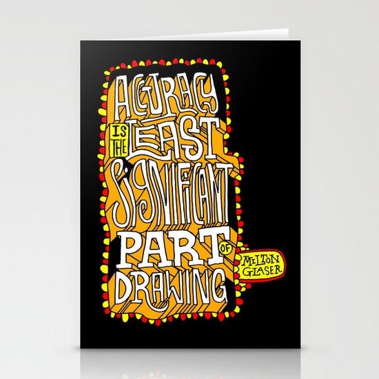 Accuracy is least significant Stationery Cards