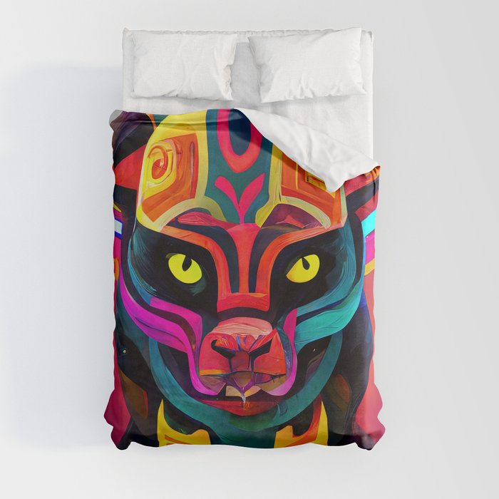 Mayan Panther Duvet Cover