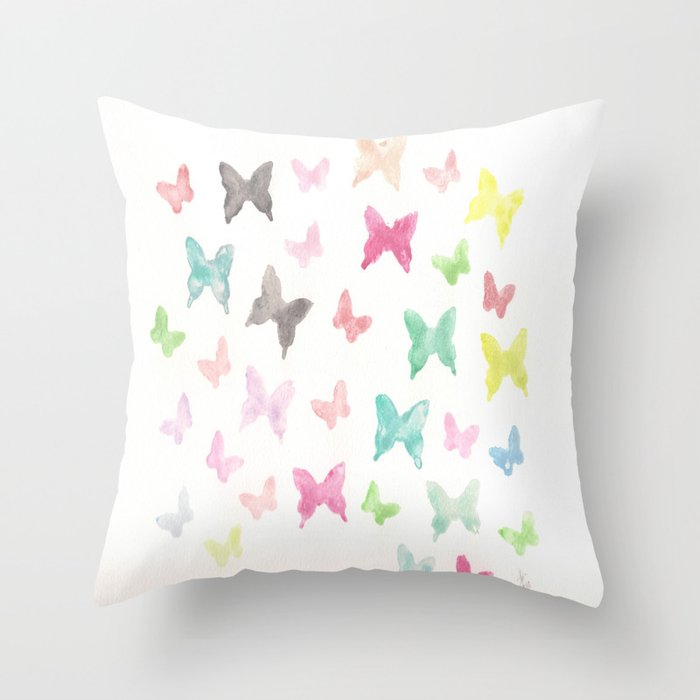 I feel the butterflies in my belly.. they flutter Throw Pillow