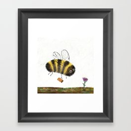 Bumble Bee & Honey Framed Art Print
