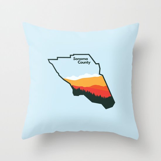 Sonoma County Throw Pillow