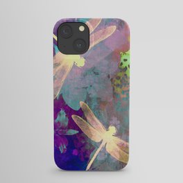 Painting Dragonflies and Orchids A iPhone Case