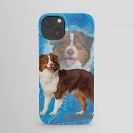 Red Australian Shepherd dogs - Aussie iPhone Case