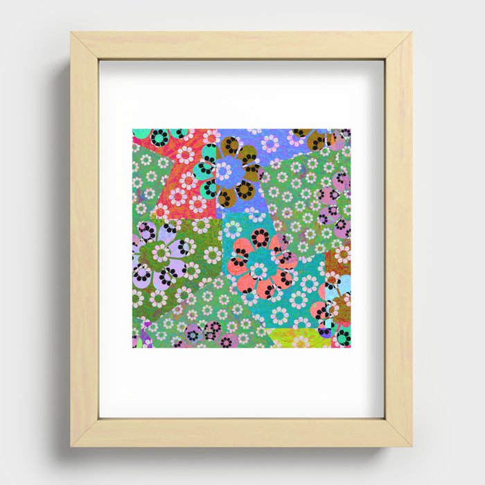 Summer Daisy Patch Recessed Framed Print
