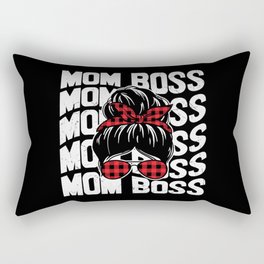 Mom Boss Pretty Bun Hair Rectangular Pillow