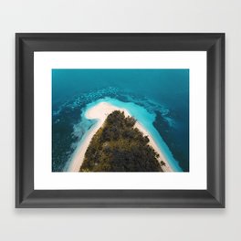 Tropical Beach in Fiji  Framed Art Print