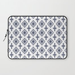 Navy Blue Native American Tribal Pattern Laptop Sleeve