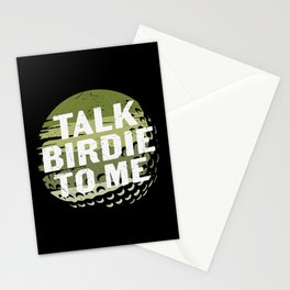 Talk Birdie To Me Funny Golf Stationery Card