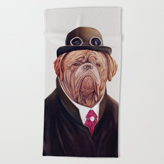 Dogue de Bordeaux Beach Towel