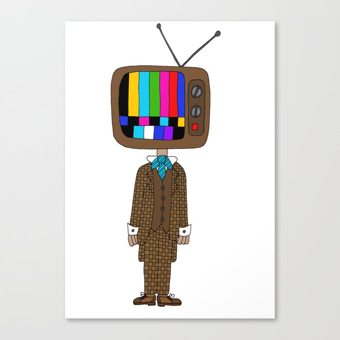 TV Head Canvas Print