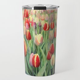 Hand drawn tulip field Travel Mug