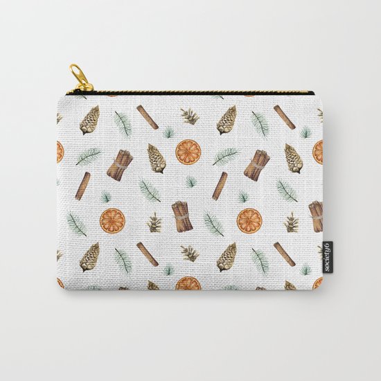 Christmas pattern with citrus and cinnamon Carry-All Pouch