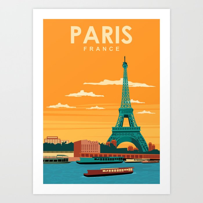 Paris France Vintage Poster - VINTAGE POSTER