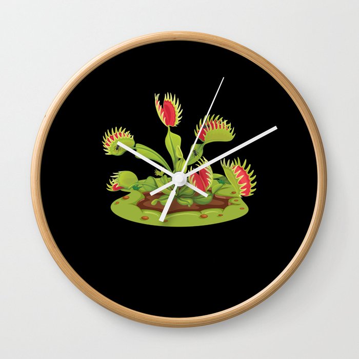 Venus Flytrap Carnivorous Wall Clock