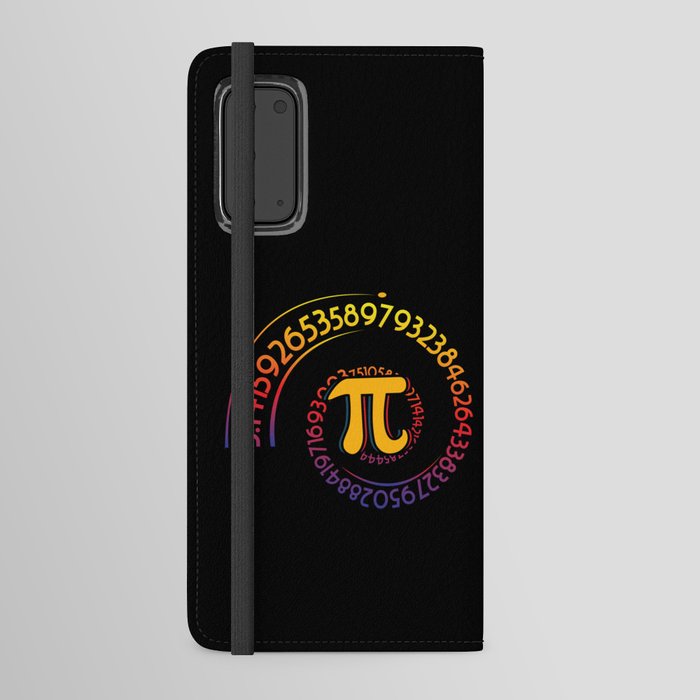 Spiral Rainbow Math Geek Mathematician Pi Day Android Wallet Case