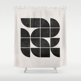 Mid-Century Modern No.35 - Woodblock Print Shower Curtain