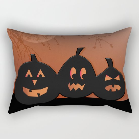 Halloween Pumpkins Rectangular Pillow