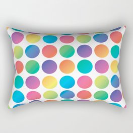 Colorful, Abstract, Modern Design - Rainbow Gradient Dots Rectangular Pillow