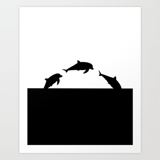 Dolfin Jumps Art Print