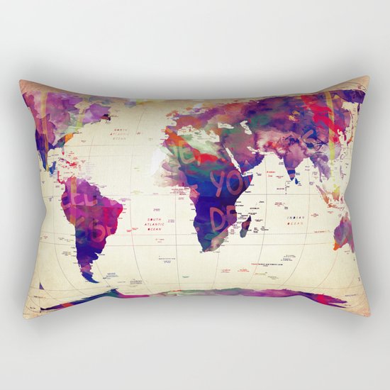 map Rectangular Pillow