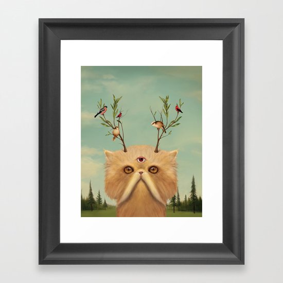 Bastet, Cat Deity - patron of the forest & animals Framed Art Print