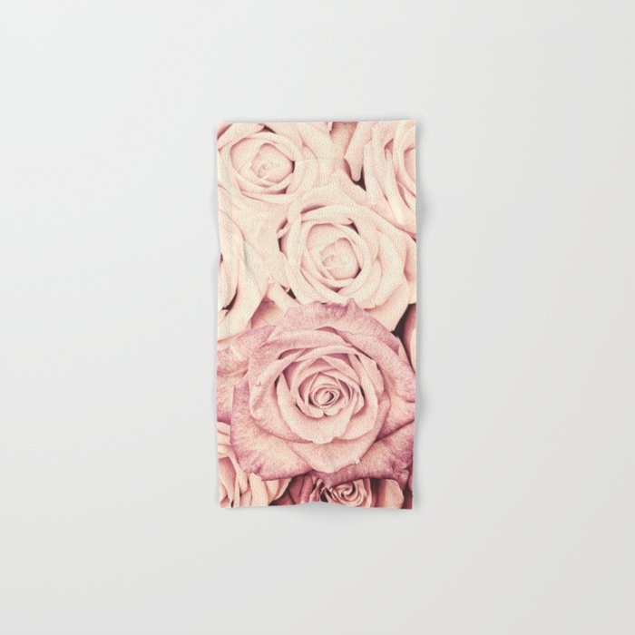 Some people grumble Floral rose roses flowers garden pink Hand & Bath Towel