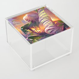 Monstera Sunshine Acrylic Box
