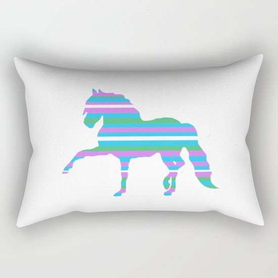 Horse Stripes Rectangular Pillow