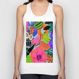colorful tropical pattern Unisex Tank Top