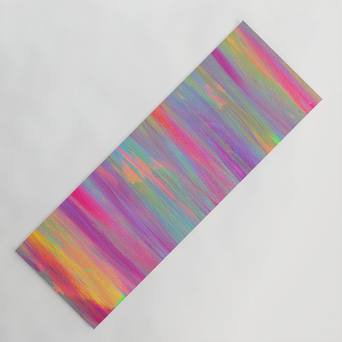 Dreamy Abstract Holographic Painting Yoga Mat