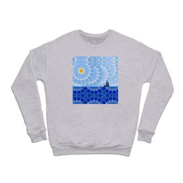 Blue Sailboat Art Trade Winds Crewneck Sweatshirt