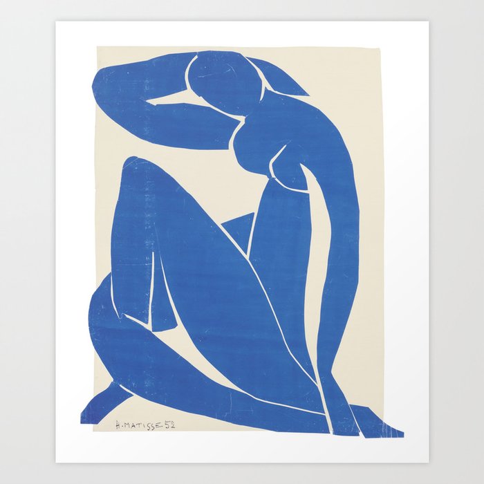 Blue Nude by Henri Matisse Art Print by Historia Fine Art Gallery