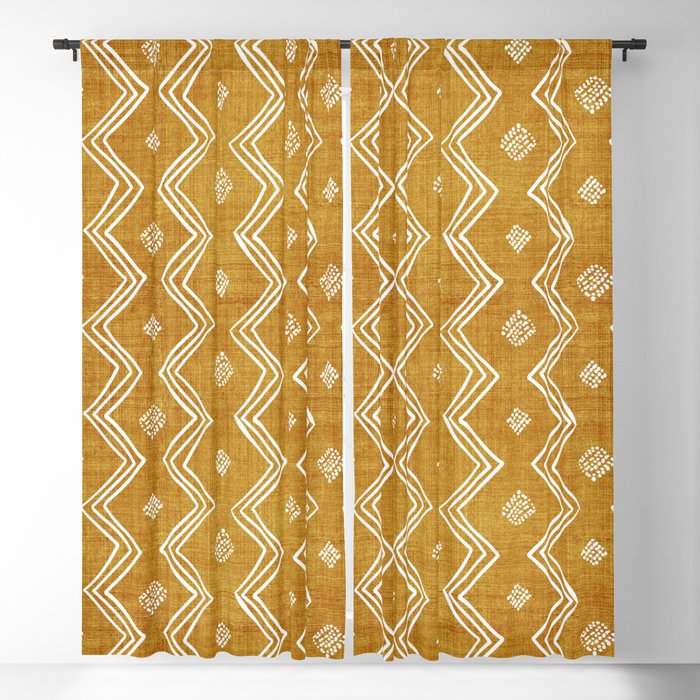 Village in Gold Blackout Curtain