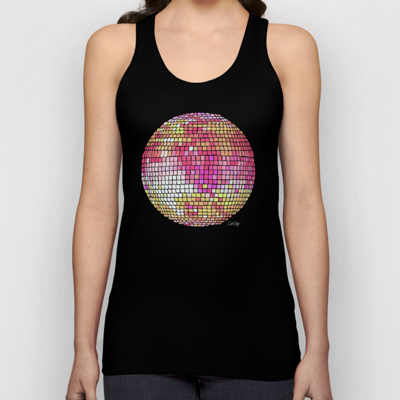 Disco Ball Pink Ombre Tank Top By Cat Coquillette Society6
