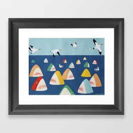 Shark Park Framed Art Print
