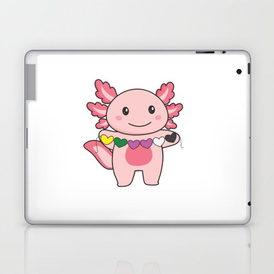 Ceterosexual Flag Pride Lgbtq Heart Axolotl Laptop & iPad Skin