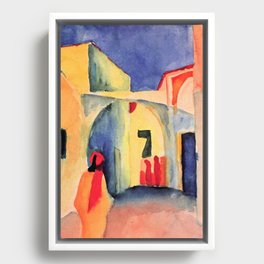 August Macke "View into a Lane" Framed Canvas
