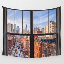 New York City Window | Lower Manhattan Wall Tapestry