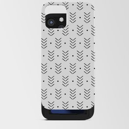 Arrow Lines Geometric Pattern 10 in Monochrome iPhone Card Case