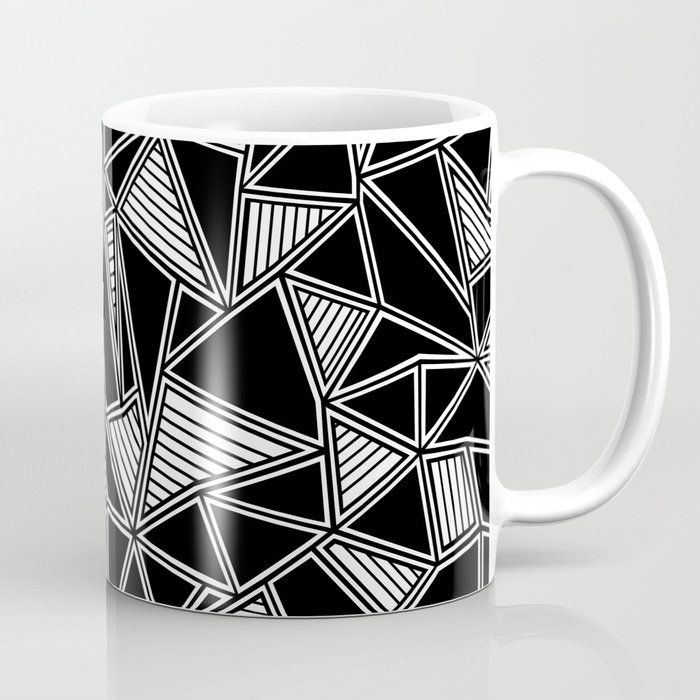 Abstract Outline Lines Black Coffee Mug
