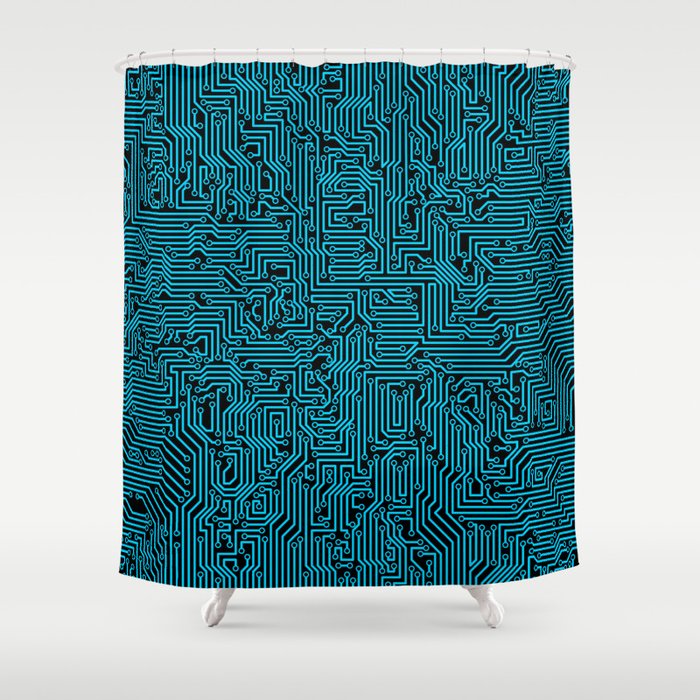 Reboot BLUE Shower Curtain