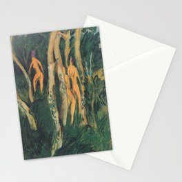 Ernst Ludwig Kirchner - Drei Akte unter Bäumen Stationery Card