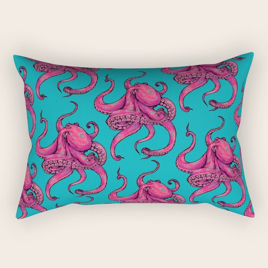 Octopus Pattern Rectangular Pillow