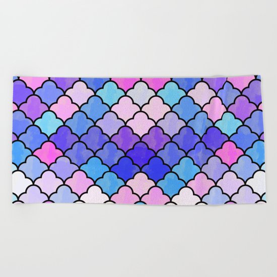 Watercolor Lovely Pattern VVXIII Beach Towel