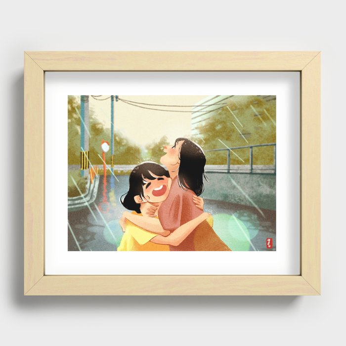 One rainy day Recessed Framed Print