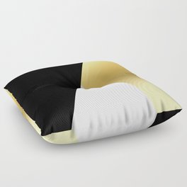 Elegant gold and black geometric design Floor Pillow
