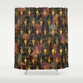 Diamond and Gold - Abstract Art Deco Shower Curtain