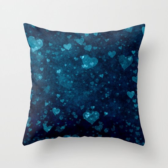 Blue Love Throw Pillow