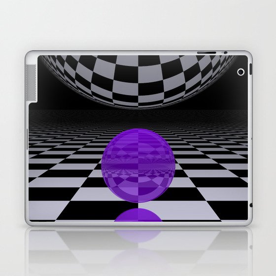 opart and violet spheres -02- Laptop & iPad Skin