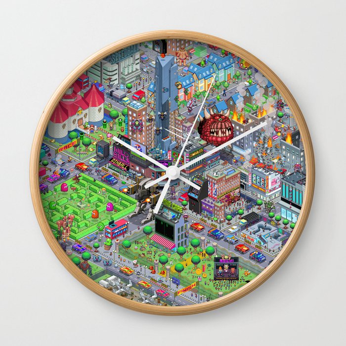 Videogame City V2.0 Wall Clock